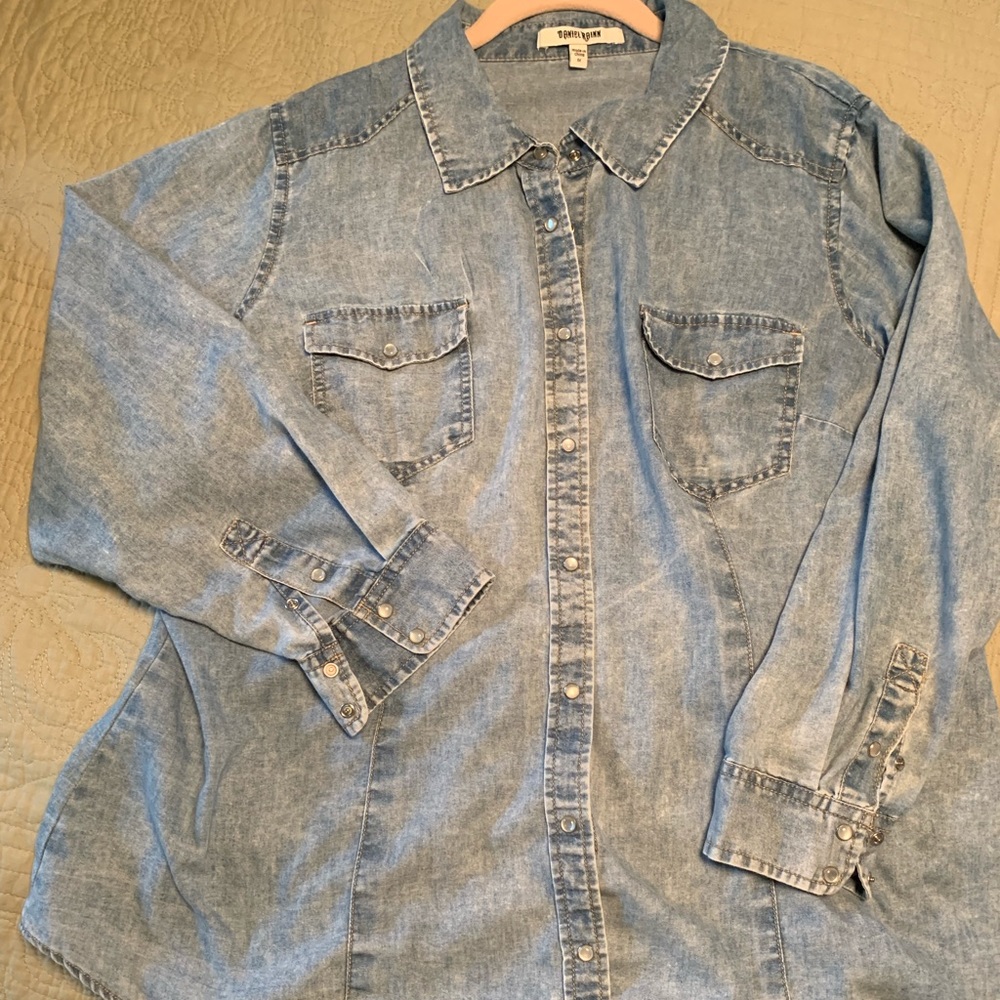 Jean button down shirt